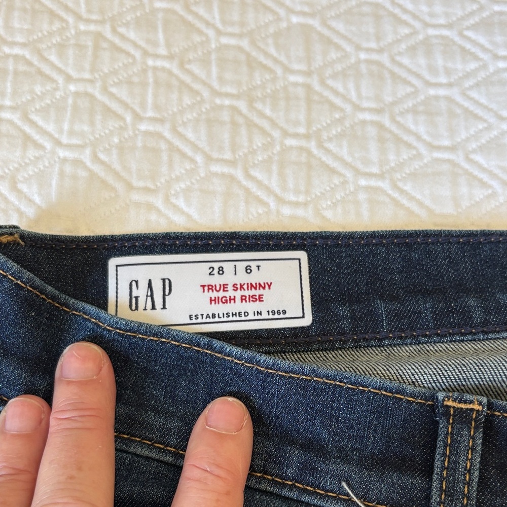 GAP True Skinny High Rise Jeans - Dark Blue